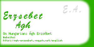 erzsebet agh business card