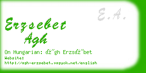 erzsebet agh business card